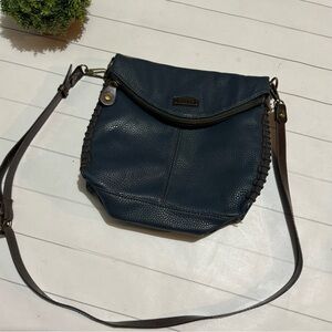 Chala Faux Leather Blue‎ Crossbody Shoulder Bag Purse